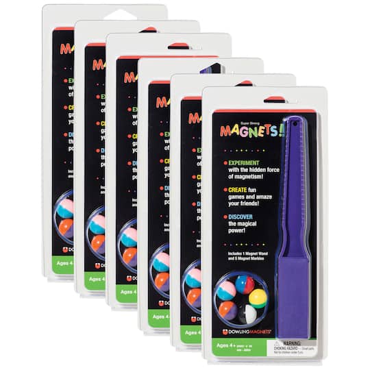 Dowling Magnets&#xAE; Magnet Wand &#x26; Magnet Marbles Set, 6 Packs of 6